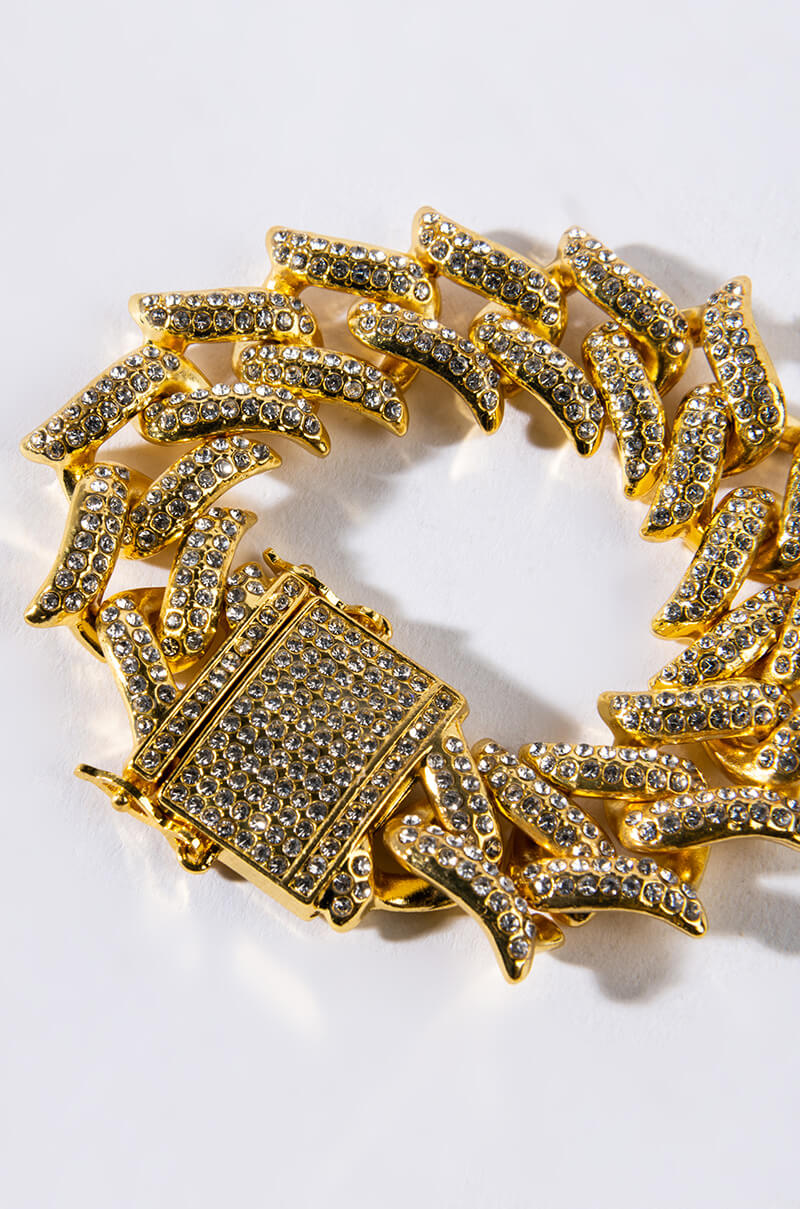 Back View Jagged Link Icy Bracelet 2