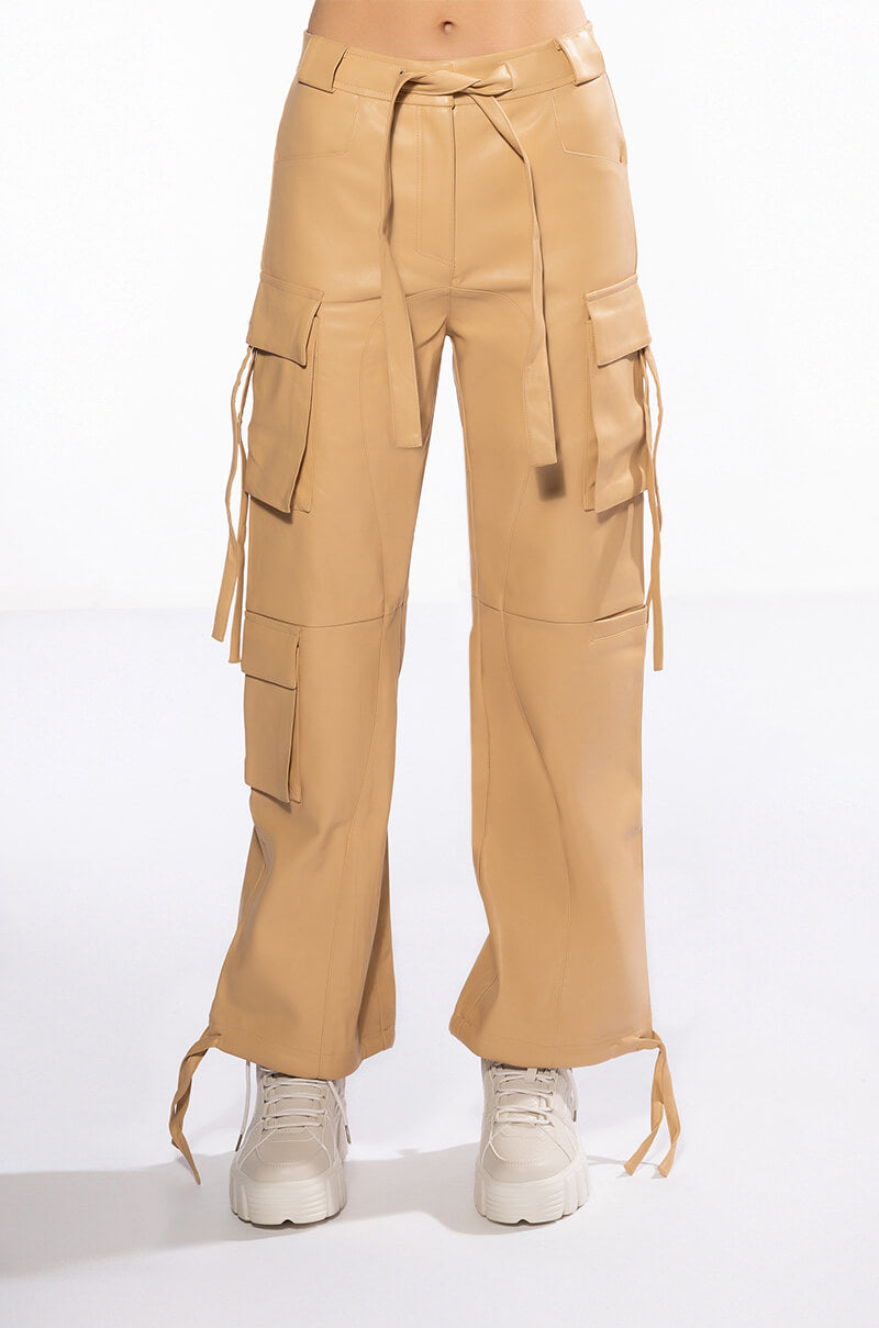 Full View Jazz Faux Leather Jogger view 5