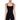 Front View Jenna Classic Scoop Back Romper In Black