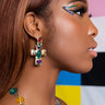 Front View Jewels On Me Rhinestone Earring