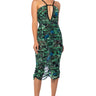 Front View Joanne Ruched Cutout Maxi Dress