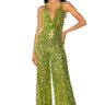 Front View Jodie Scoop Neck Sequin Jumpsuit