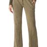 Front View Jojo Mineral Wash Wide Leg Sweatpant In Light Brown