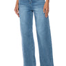 Front View Julie Raw Waistband Wide Leg Jean