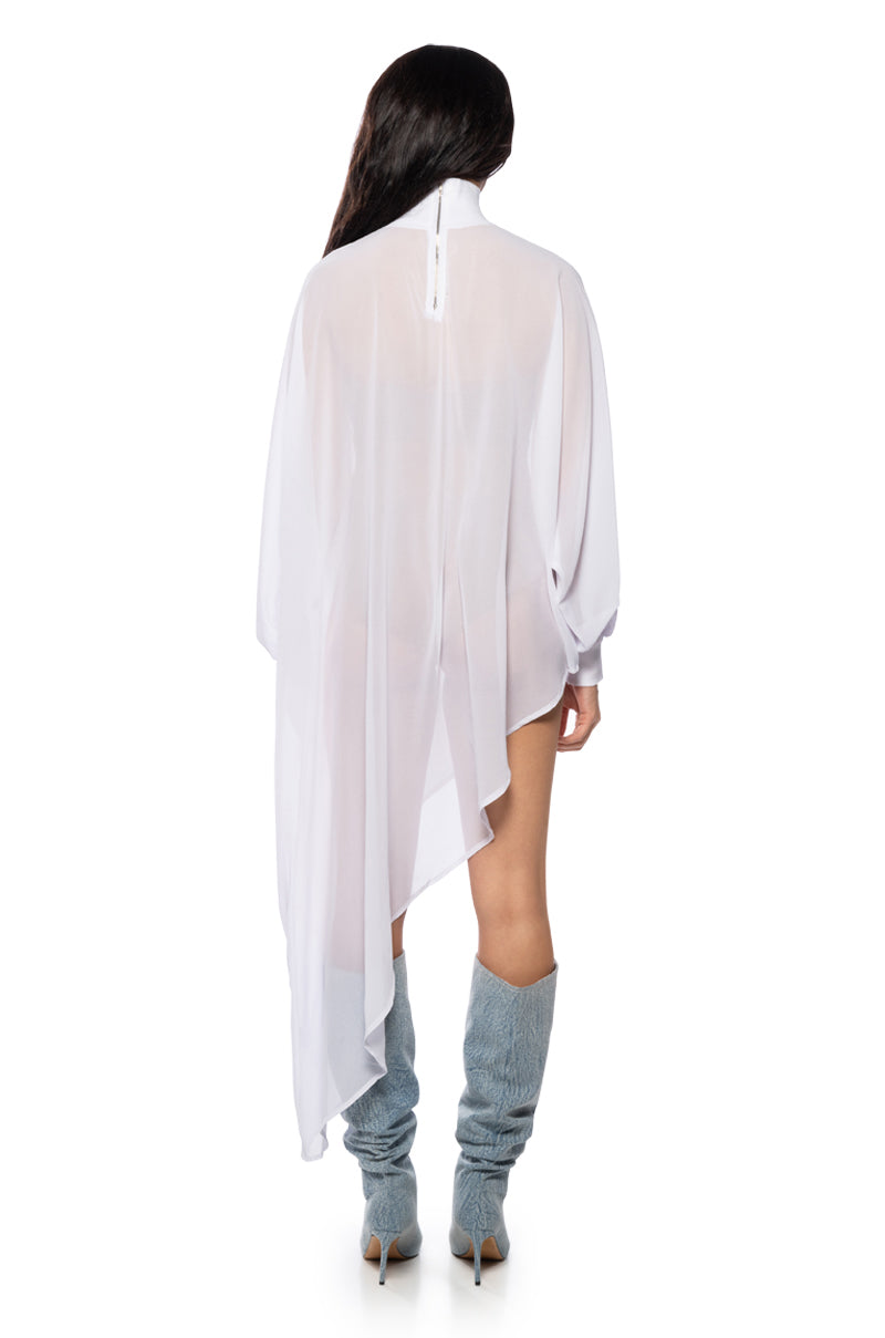 june asymmetrical dress JUNE ASYMMETRICAL MIDI DRESS IN WHITE