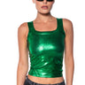 Front View Jupiter Sleeveless Metallic Tank