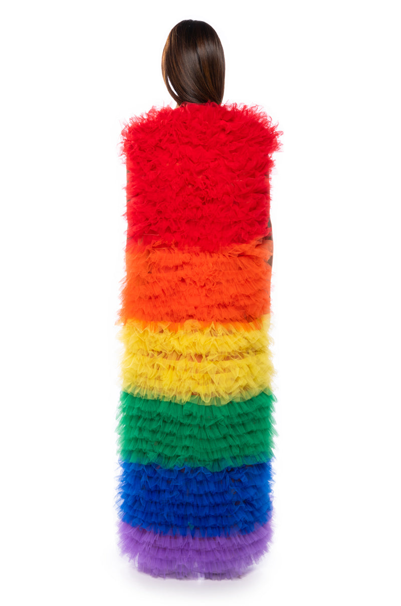 Extra View Just In Time Rainbow Ruffle Vest 5