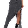 Front View Just Wanna Dance High Low Denim Skirt