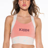 Front View Kappa Cut Out Printed Band Sports Bra