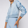 Front View Kappa Womens 222 Crop Osbar Track Jacket in Blue