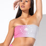 Front View Kappa Womens 222 Pontlanak Tube Top in Pink Multi