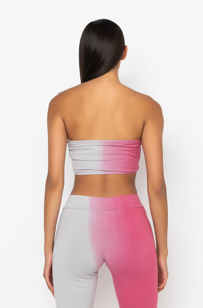 Back View Kappa Womens 222 Pontlanak Tube Top in Pink Multi
