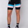 Front View Kappa Womens Football Eve Biker Short in Black Multi