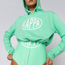 Front View Kappa Womens Pop Elanta Hoodie in Green