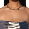 Front View Karl Quilted Heart Choker