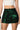 Side View Karolina Metallic Green Mini Cargo Skirt