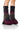 Front View Kastel Fold Over Rhinestone Embellished Platform Boot In Black Denim