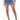 Front View Kat Side Cinched Denim Mini Skort