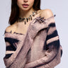 Front View Katalina Distressed Acid Wash Sweater