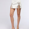 Front View Katy Embellished Mini Skirt In White