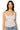 Front View Kaya Double Layer Halter Top In Cream