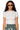 Front View Kaya Double Layer T Shirt In White