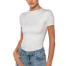 Front View Kaya Double Layer T Shirt In White