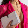 Front View Keep A Secret Rhinestone Clutch