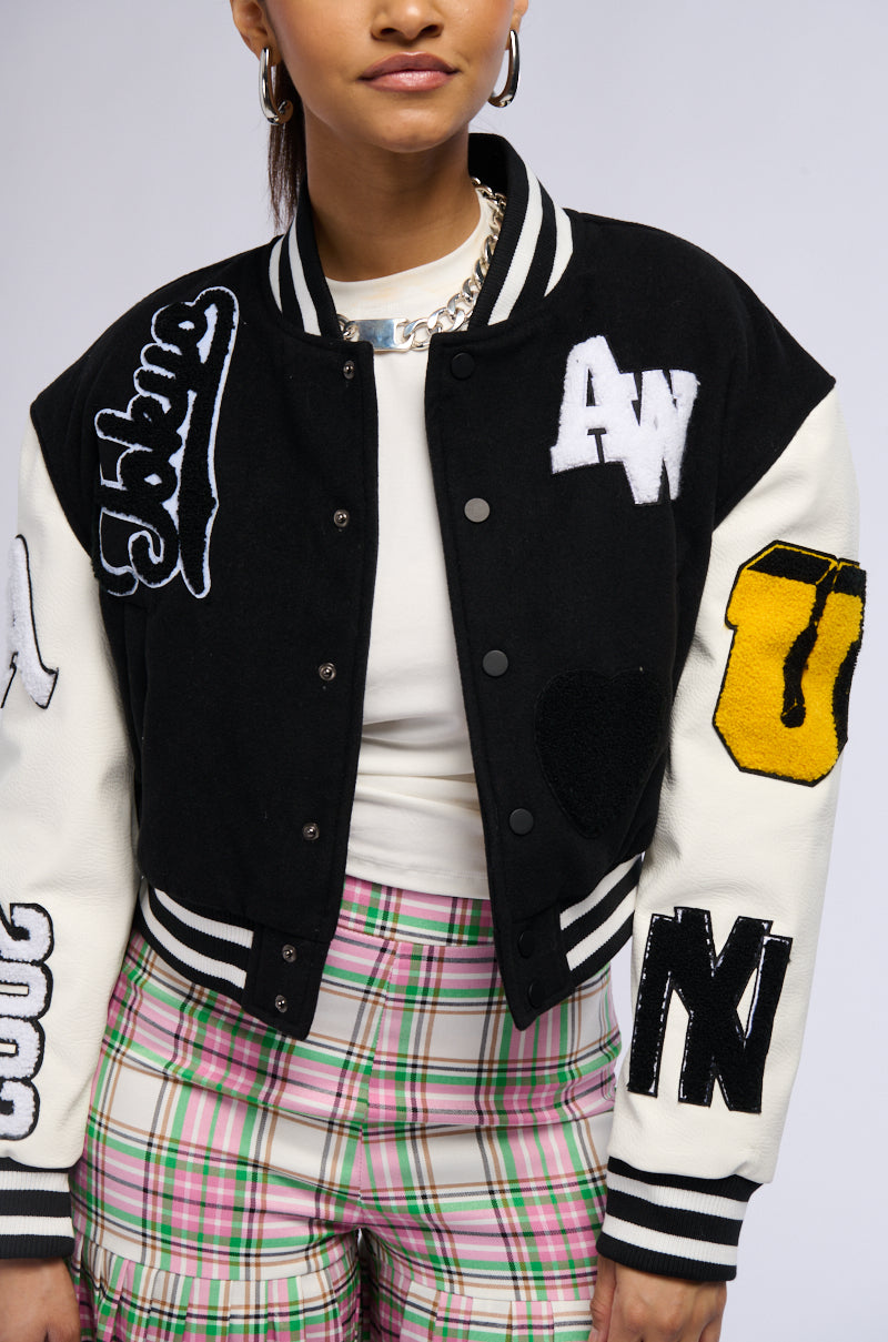 Extra View Keep It Classic Patch Varsity Jacket