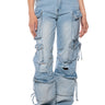 Front View Keep It On The Low Relaxed Fit Cargo Jeans