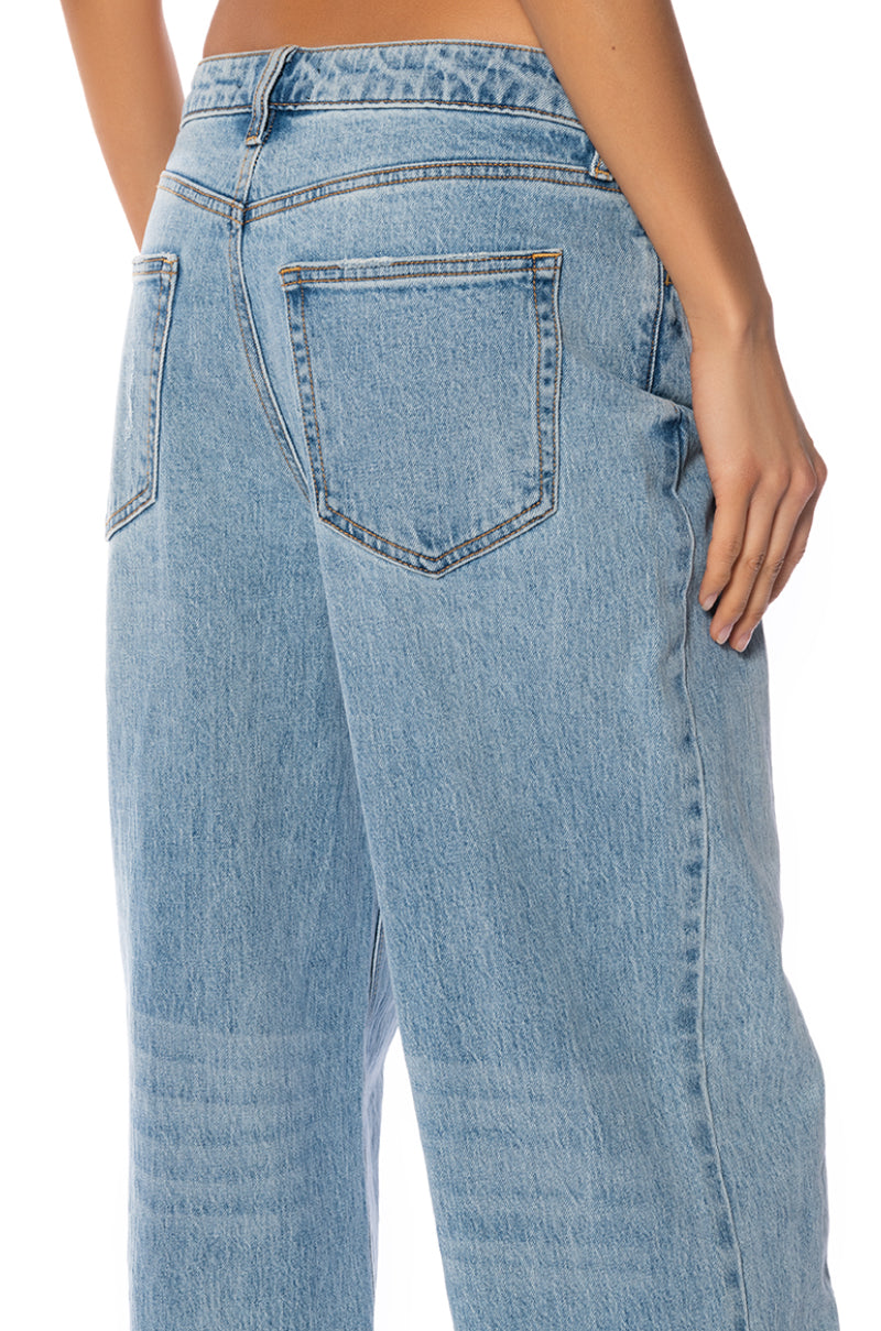Extra View Keep It Vintage Low Rise Light Denim Jean view 8