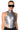 Front View Keep That Same Energy Metallic Sleeveless Bodysuit