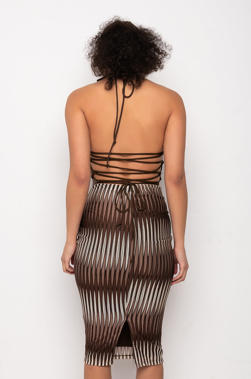 Extra View Keep Them Looking Midi Dress