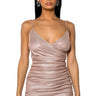 Front View Keep Up Ultra Shimmer Strapless Mini Dress