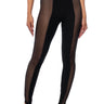 Front View Kenna Mesh Panel Legging In Black