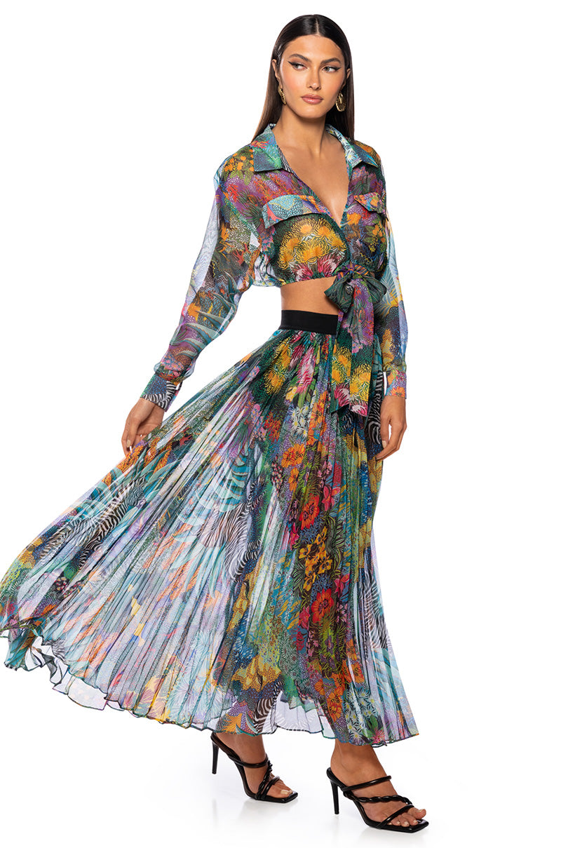 Back View Kerrie Sheer Tie Front Top