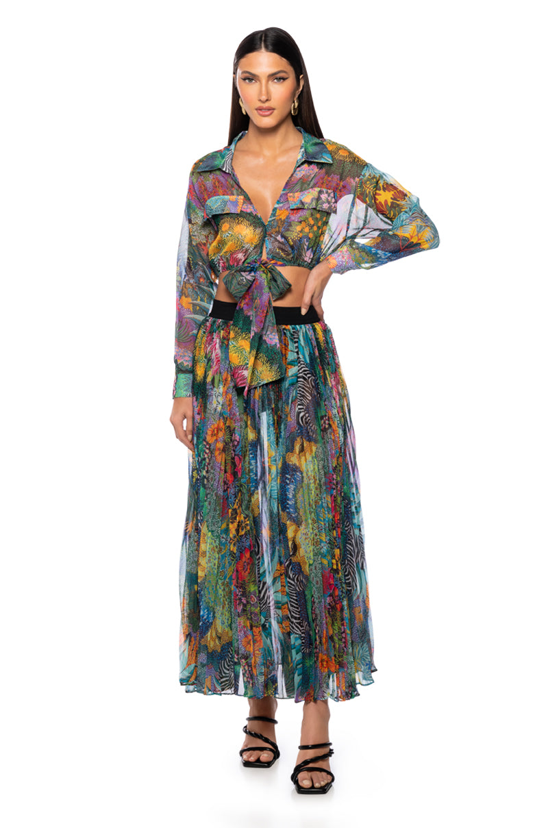 Detail View Kerrie Sheer Tie Front Top