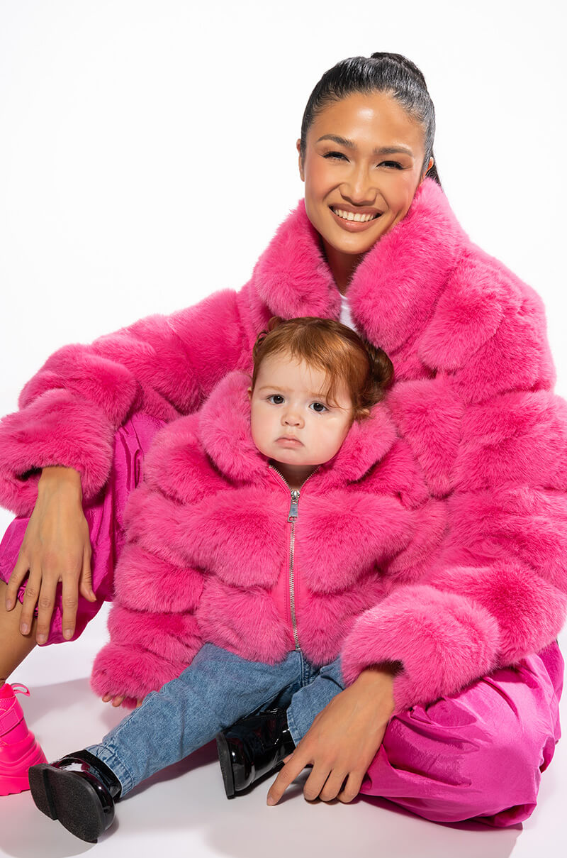 Extra View Kids Such A Doll Faux Fur Jacket
