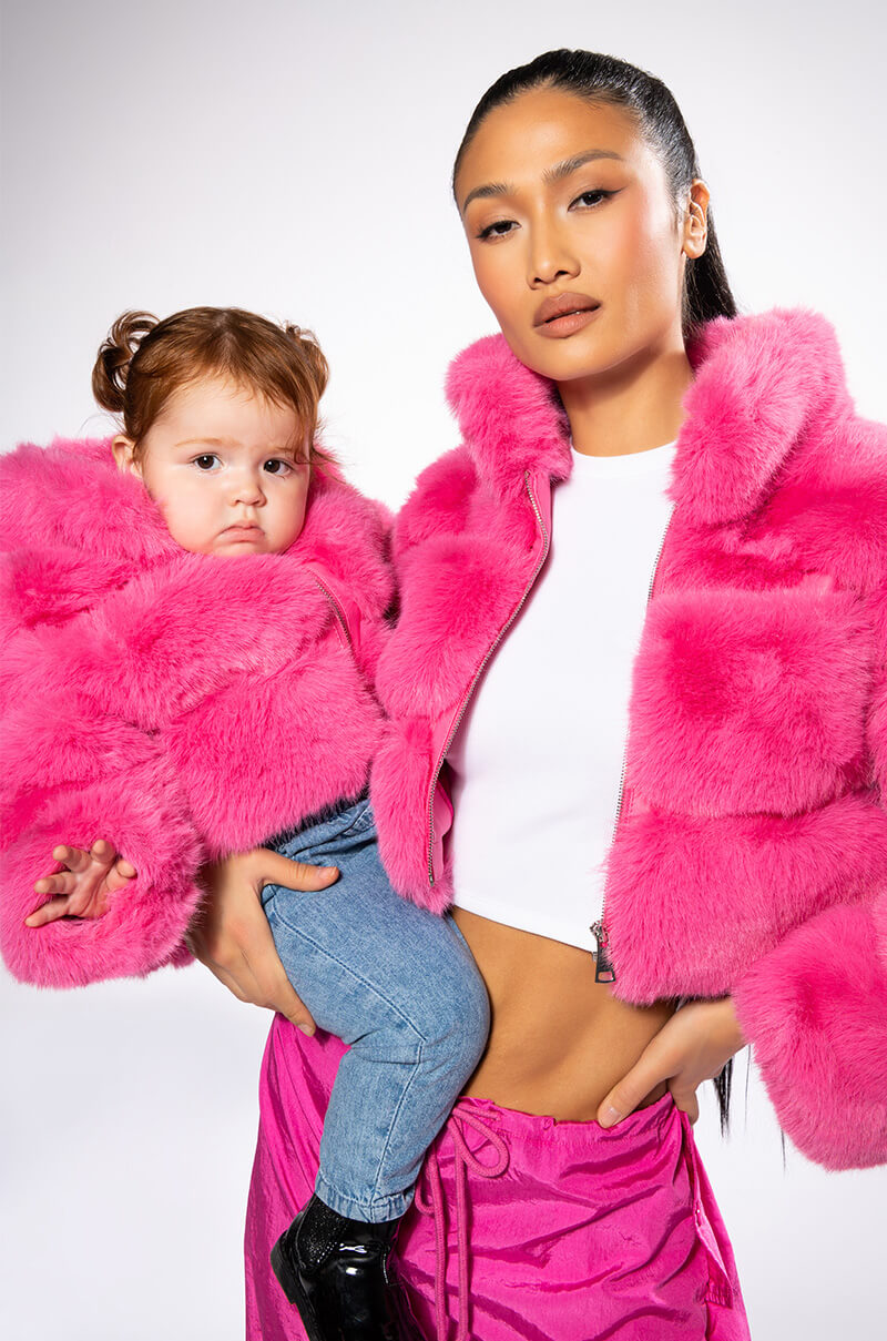 Extra View Kids Such A Doll Faux Fur Jacket