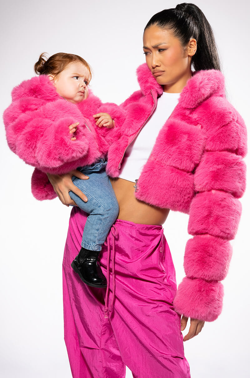 Extra View Kids Such A Doll Faux Fur Jacket