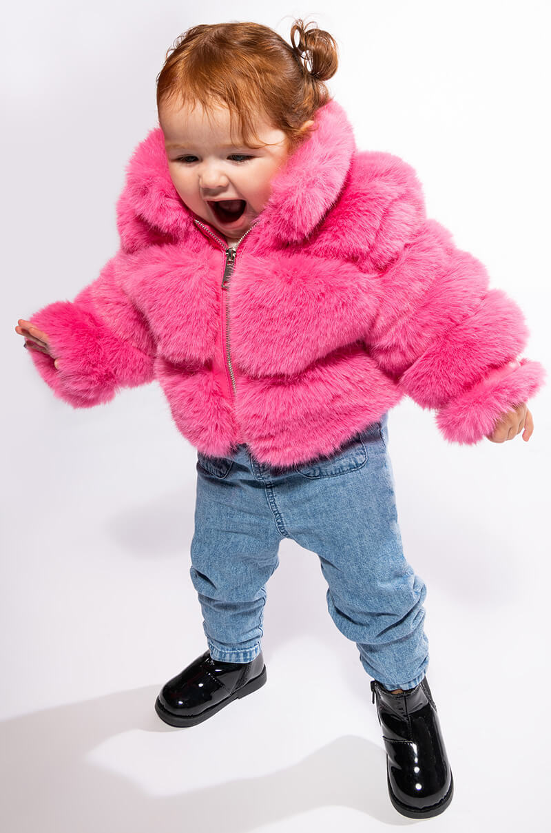 Extra View Kids Such A Doll Faux Fur Jacket