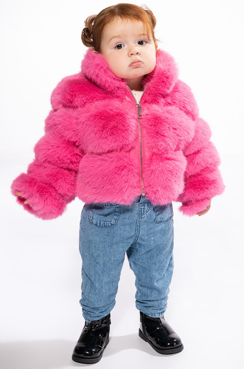 Extra View Kids Such A Doll Faux Fur Jacket