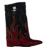 Side View Kiela Embellished Flame Wedge Bootie