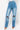 Front View Kiki Riki Best In Show Denim Pants With Tulle in Light Blue