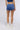 Back View Kimberly Mineral Wash Mini Short In Blue