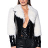 Front View Kimi Faux Fur Moto Jacket