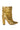 Side View King Scrunched Chainmail Bootie In Gold