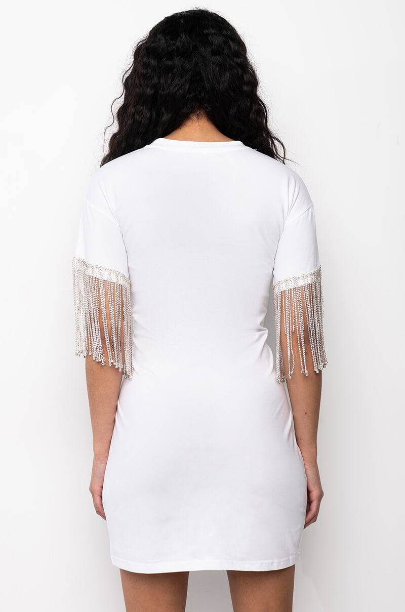 KISS THE RING FRINGE T-SHIRT DRESS – AKIRA KISS THE RING FRINGE T-SHIRT DRESS – AKIRA