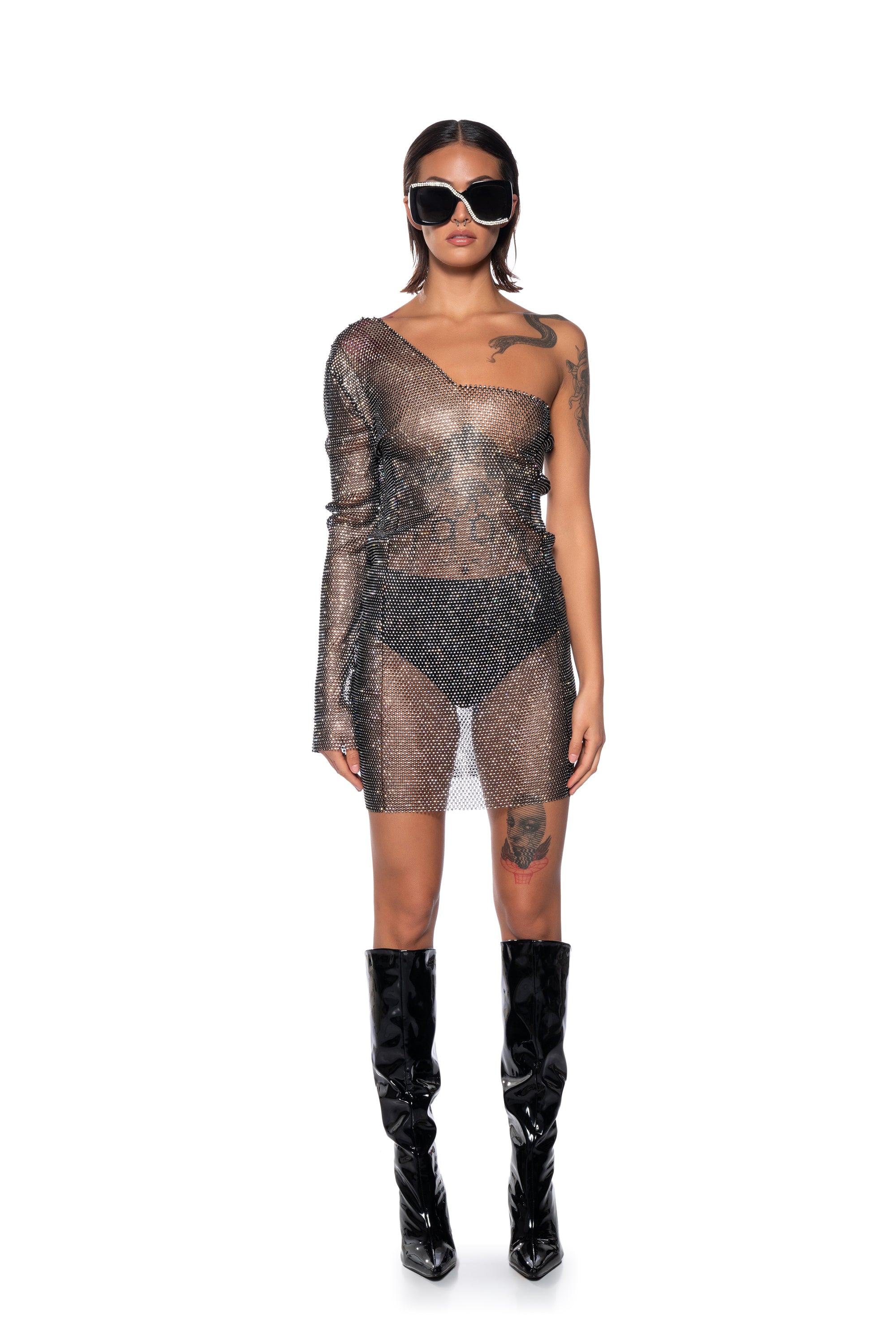 Extra View Knight In Shining Armor One Shoulder Mini Dress