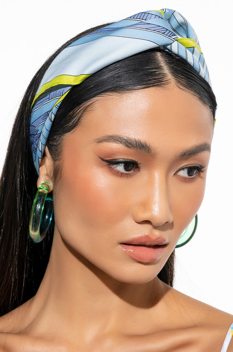 KNIGHTED BLUE SILK SCARF view 0